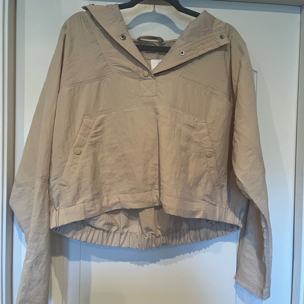 Free People Beige Utility Jacket
